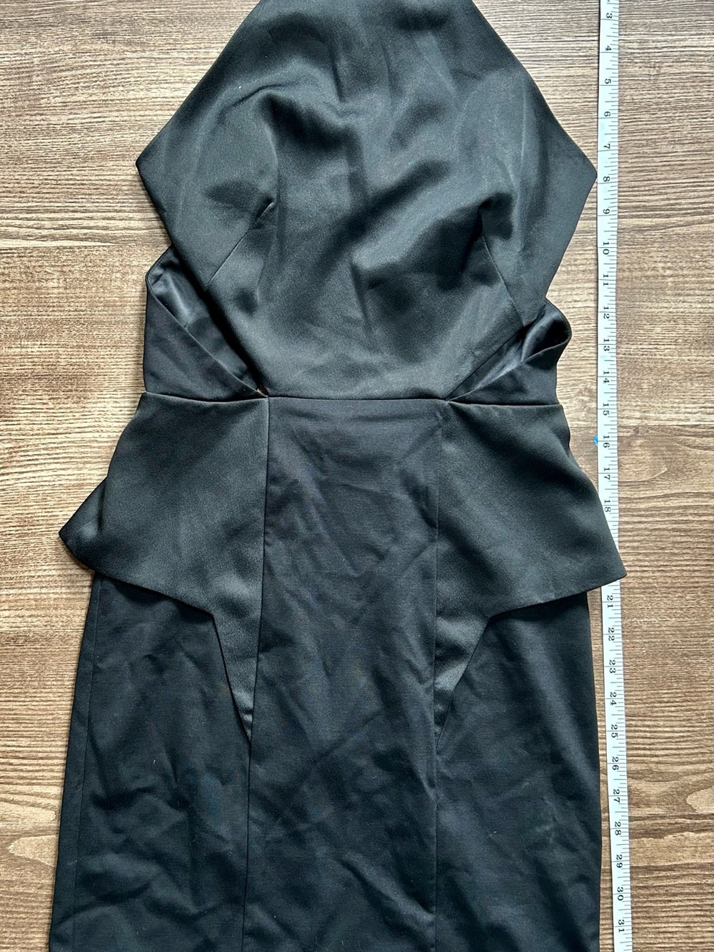 Marciano Black Satin Halter Cutout Sheath Dress Women's Size S